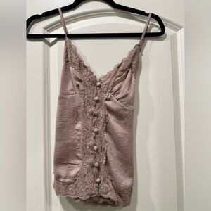 VICI Lace Trim Purple Tank Top Size Medium